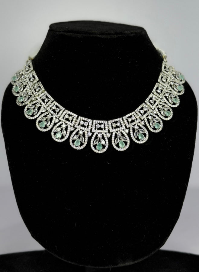 Premium AD Necklace Set with earrings